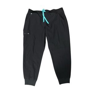 FIGS Technical Collection Joggers Black Size XL Petite